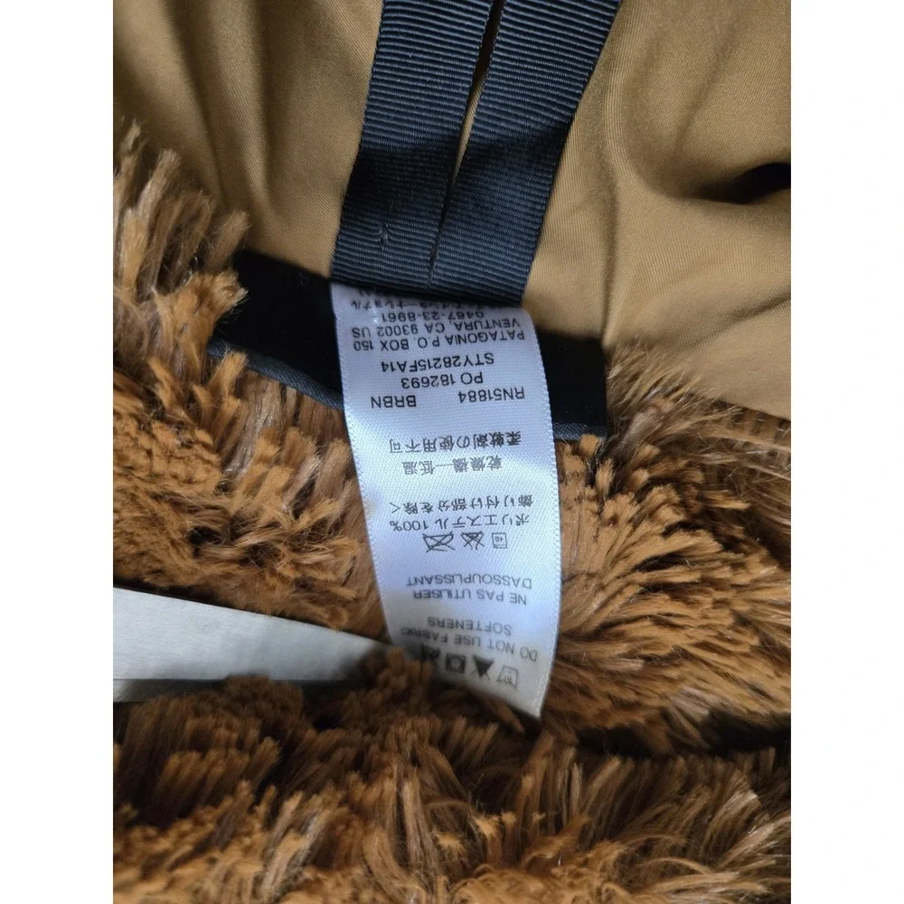 Patagonia Pelage Ladies‎ Jacket Bear Brown XS Pockets Zipper Snap Button Collar - Picture 5 of 15